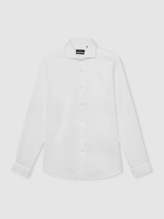 Slim Fit Slim-Fit Cotton Double-Cuff Shirt White | Men