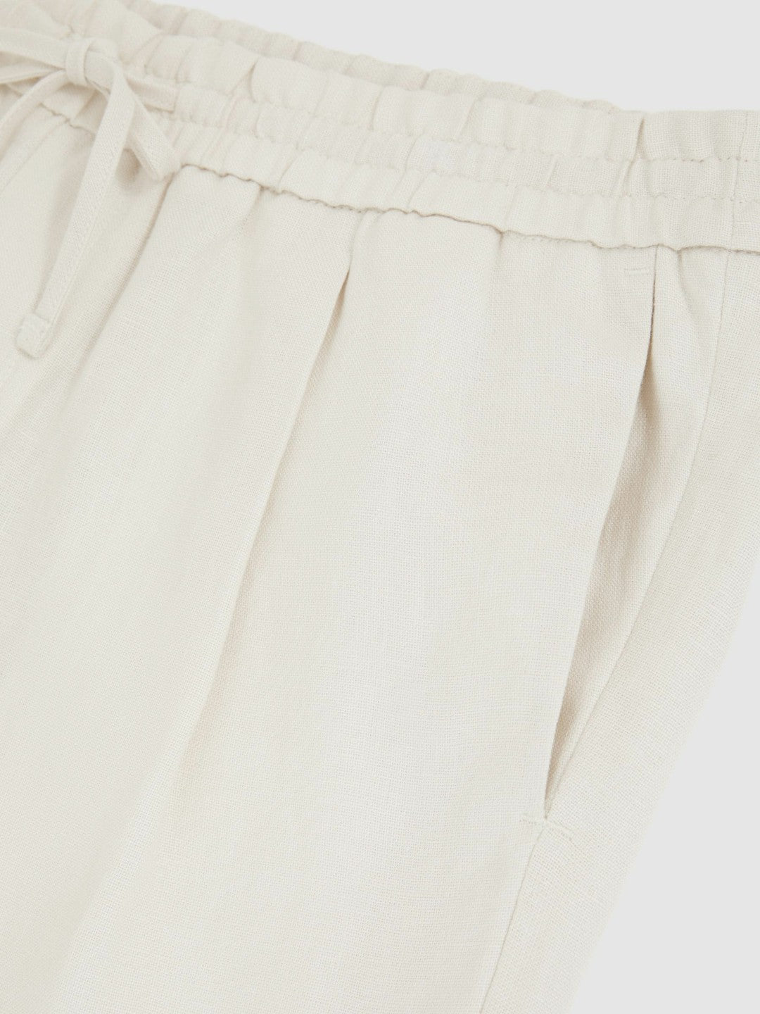 Linen Drawstring Shorts Stone | Men