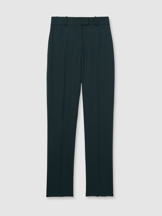 Petite Wool-Blend Slim-Fit Suit Trousers Green | Women
