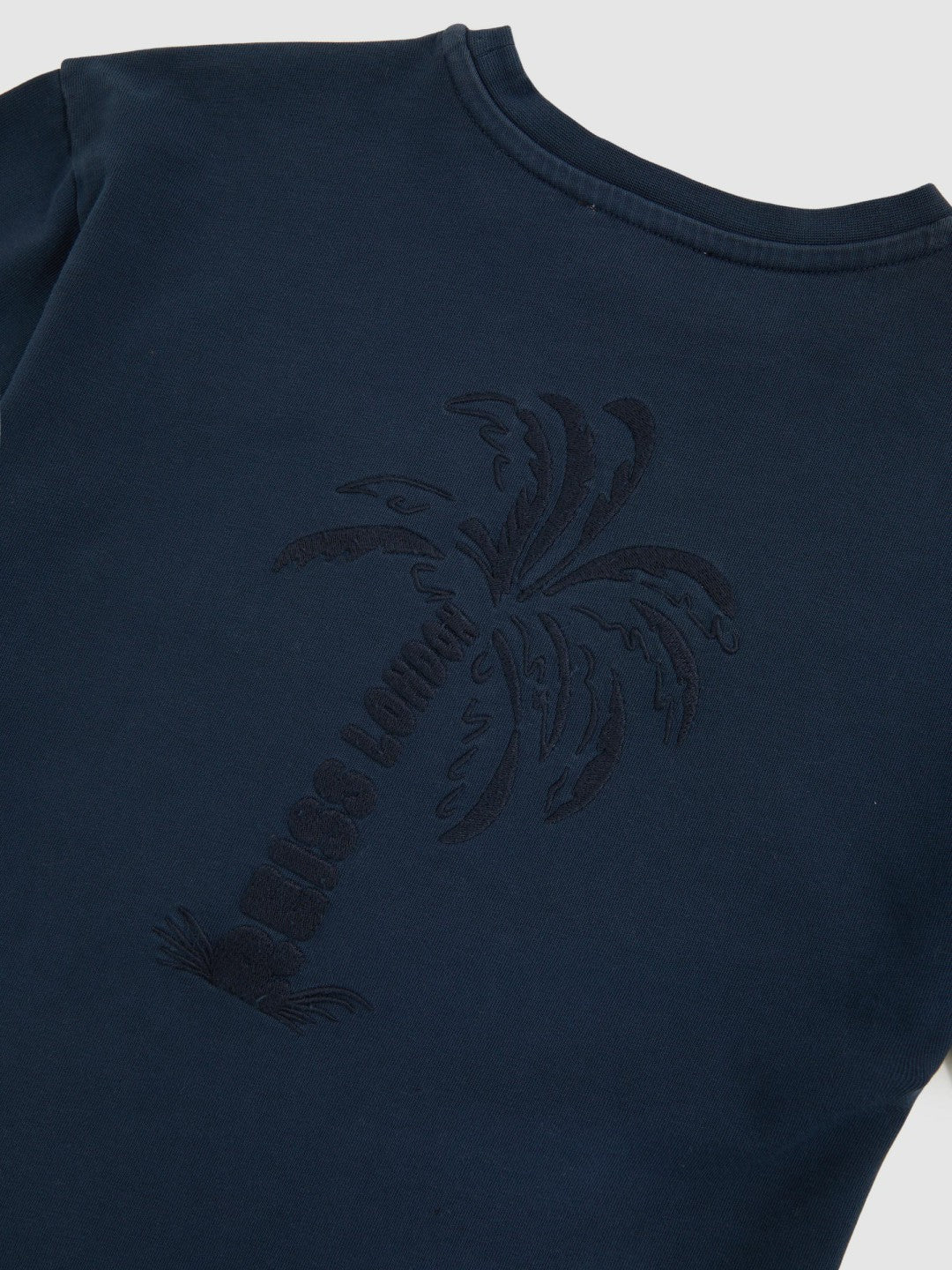 13-14 yrs Cotton Palm-Embroidery Oversize T-Shirt Washed Navy | Children & Baby