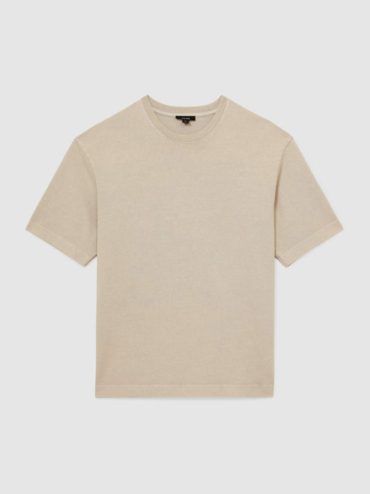 Cotton Garment-Dyed Oversize T-Shirt Oatmeal | Men