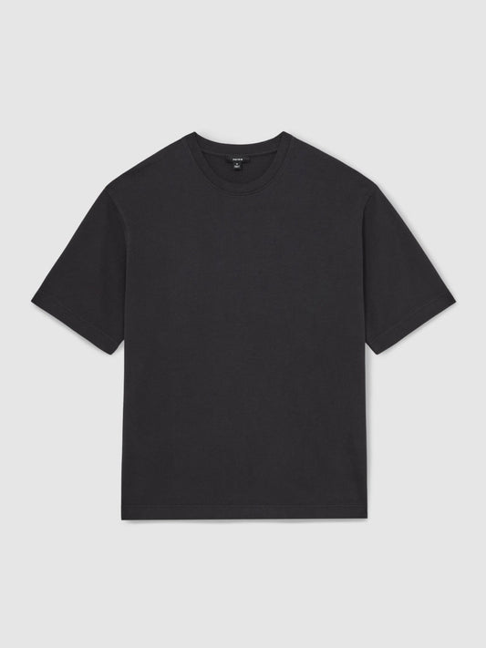 Cotton Garment-Dyed Oversize T-Shirt Washed Black | Men