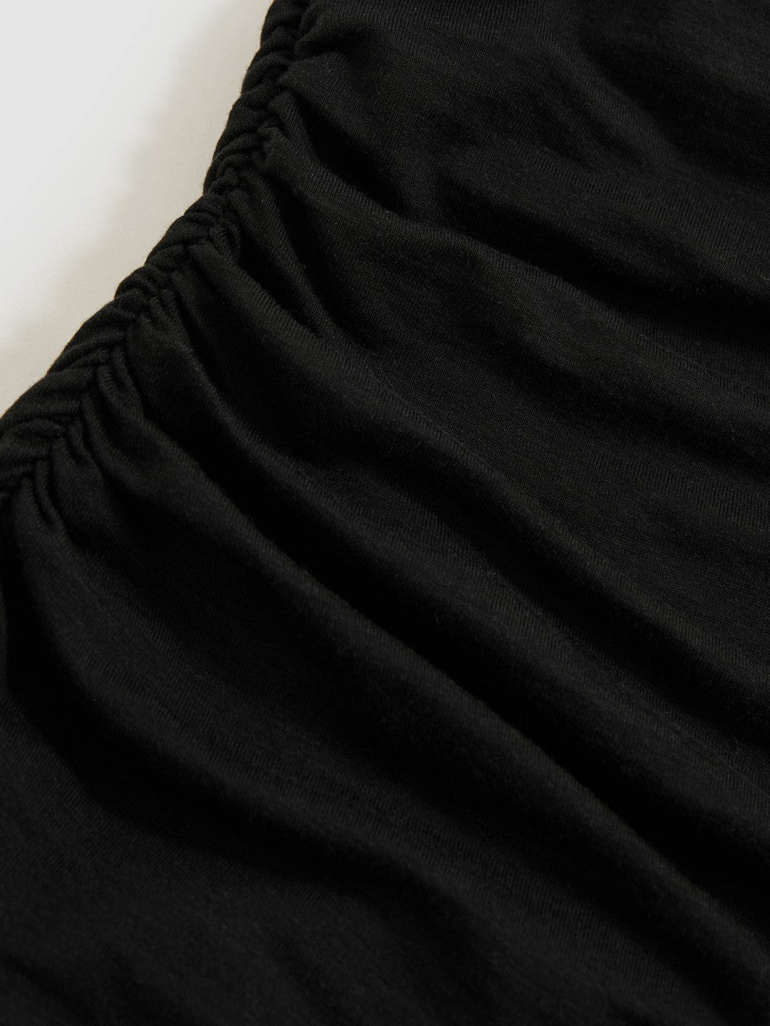 Stretch Lyocell Draped Top Black | Women