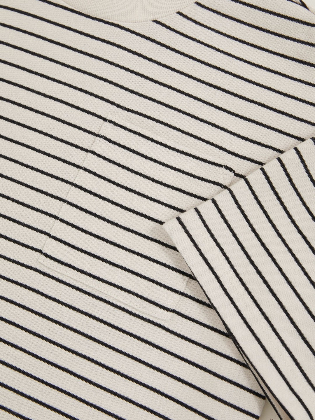 13-14 yrs Cotton-Blend Stripe T-Shirt White/Navy | Children & Baby