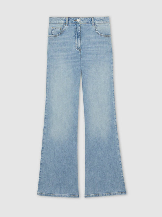 Petite Mid-Rise Flared Jeans Light Blue | Women