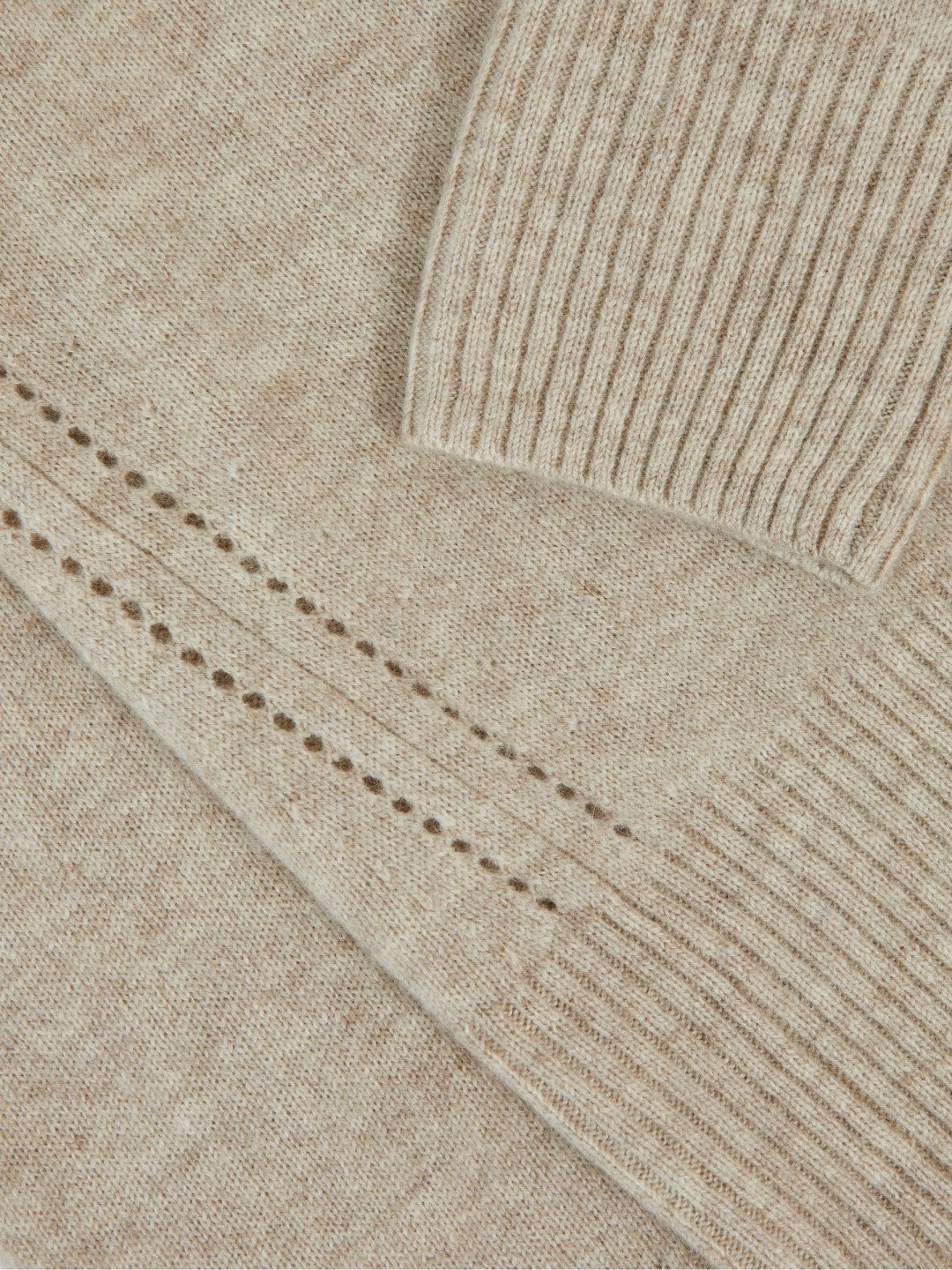 13-14 yrs Wool-Blend Open-Stitch Jumper with Cashmere Oatmeal | Children & Baby