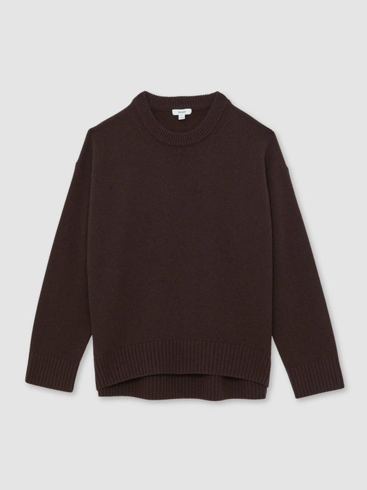 Wool-Cashmere Crew-Neck Jumper Plum | Women