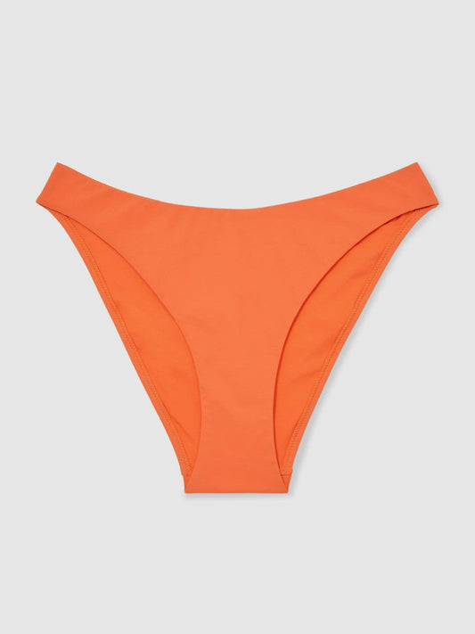 High Cut Bikini Bottoms Coral Orange | Women
