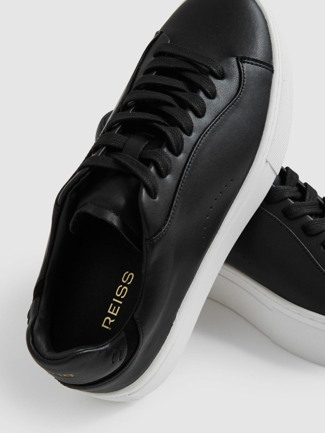 Leather Low-Top Trainers Black | Women
