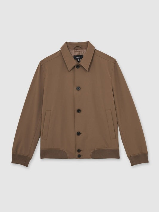 Technical Button Through Jacket Chestnut Brown | Men