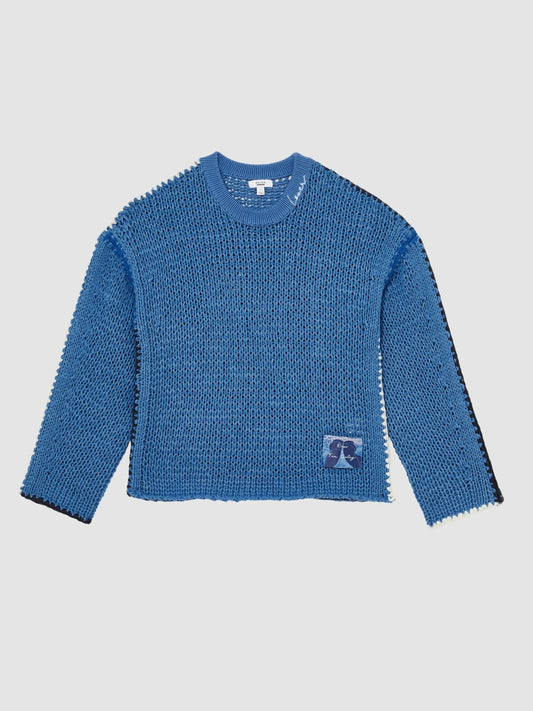 | Tom Daley Chunky Knit Jumper Soft Blue | Men