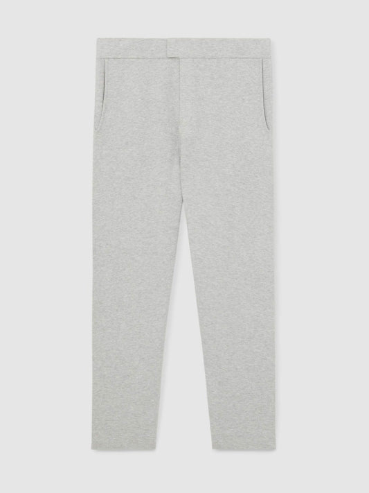 Tapered Knitted Trousers Soft Grey | Men