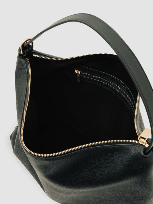 Grained Leather Tote Bag Black | Women