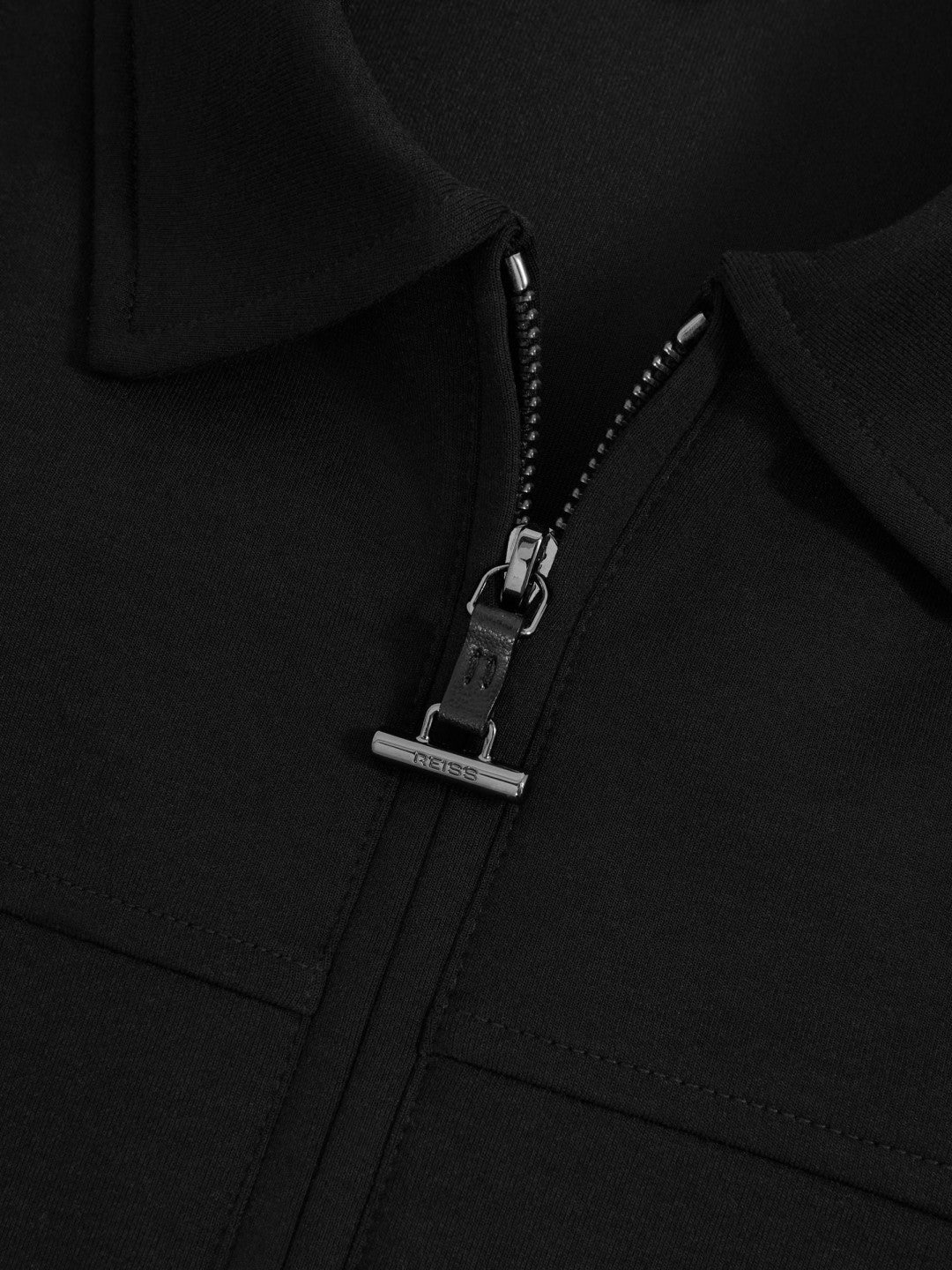 Interlock Zip Through Overshirt Black | Men