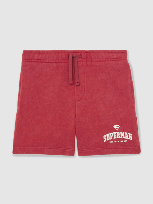 9-13 yrs Superman Cotton Logo Shorts Red | Children & Baby