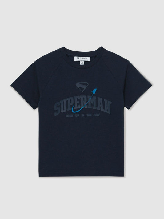 9-13 yrs Superman Raglan Logo T-Shirt Navy Blue | Children & Baby