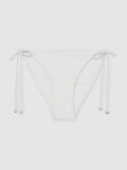 Side Tie Bikini Bottoms White | Women