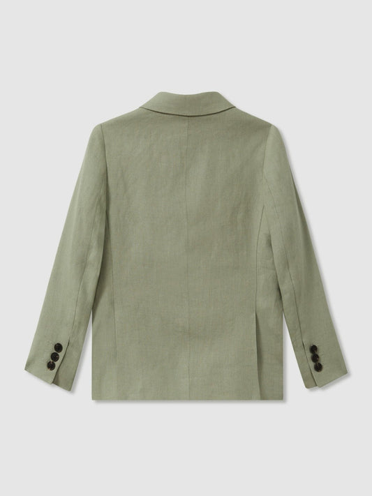 9-13 yrs Linen Single Breasted Blazer Apple | Children & Baby