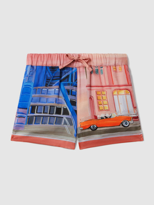 Junior McLaren F1 Miami Drawstring Shorts Pink Multi | Children & Baby