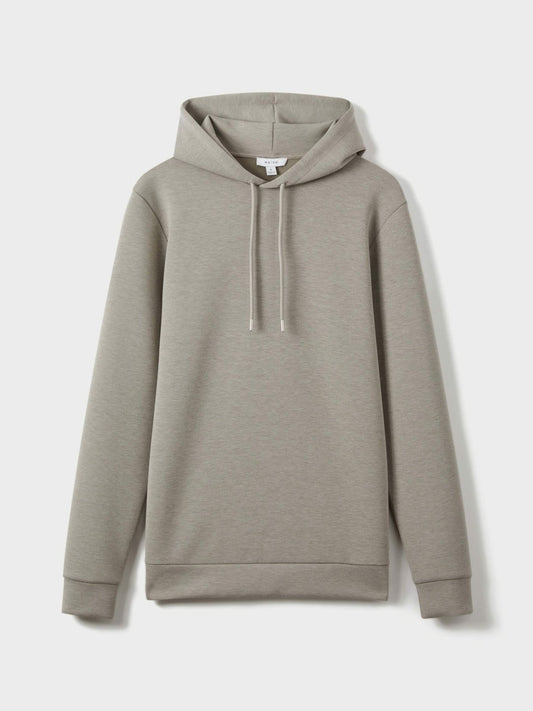 Interlock Jersey Drawstring Hoodie Taupe | Men