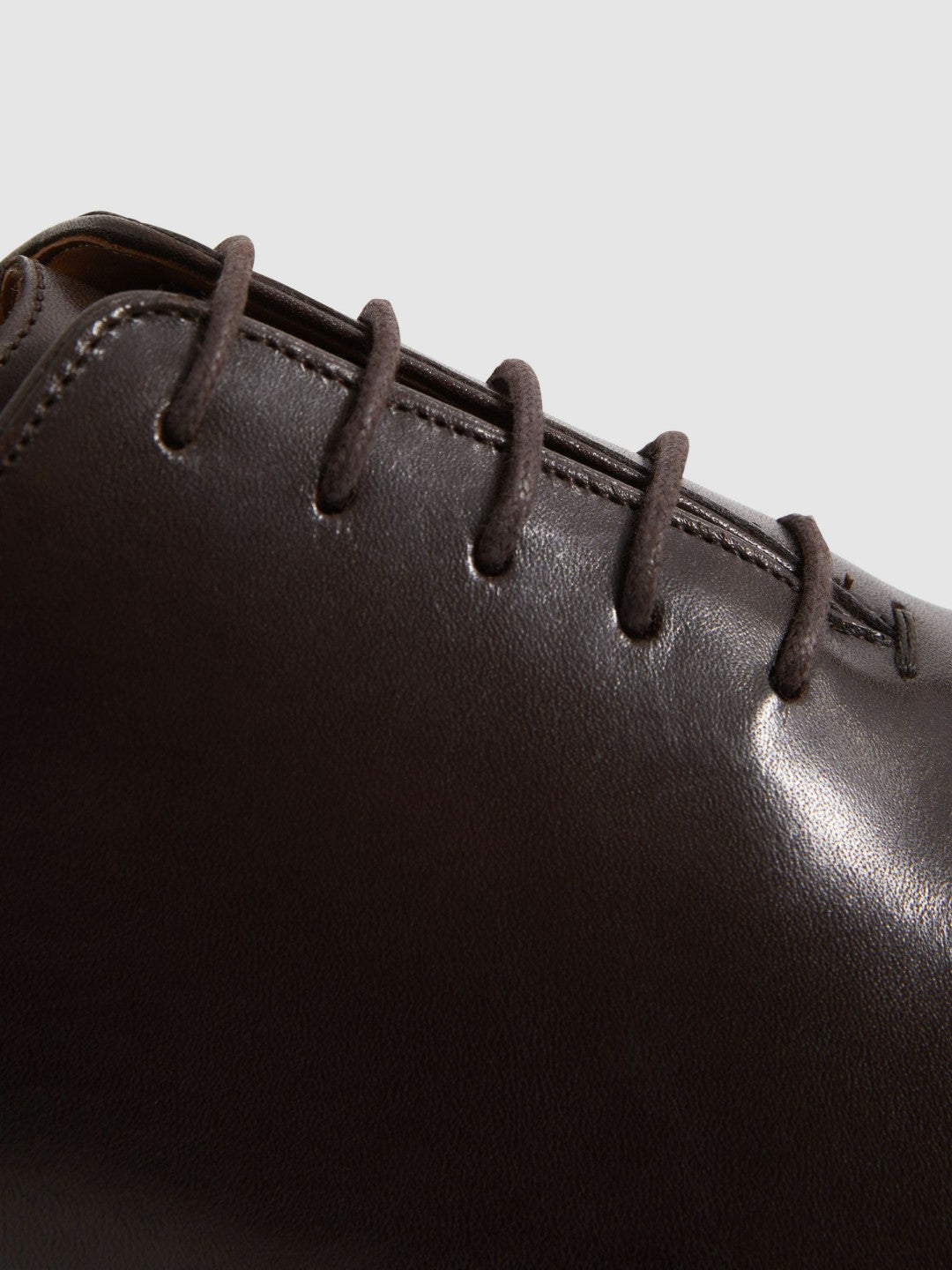 Leather Lace-Up Shoes Dark Brown | Men