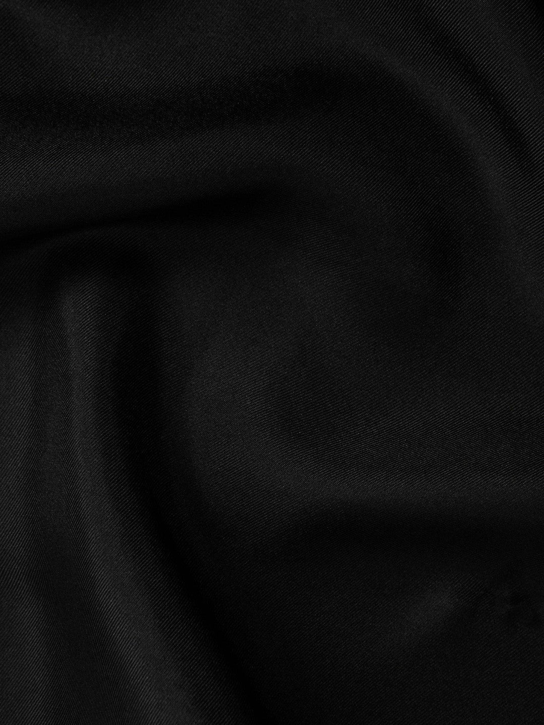 Plain Silk Pocket Square Black | Men