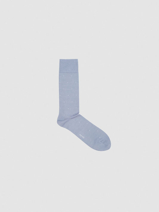 Polka Dot Socks Airforce Blue | Men