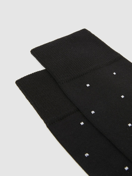 Polka Dot Socks Black | Men