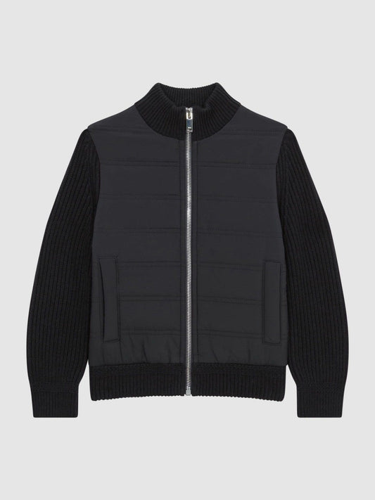 3-9 yrs Hybrid Zip Through Quilted Jacket Navy | Children & Baby