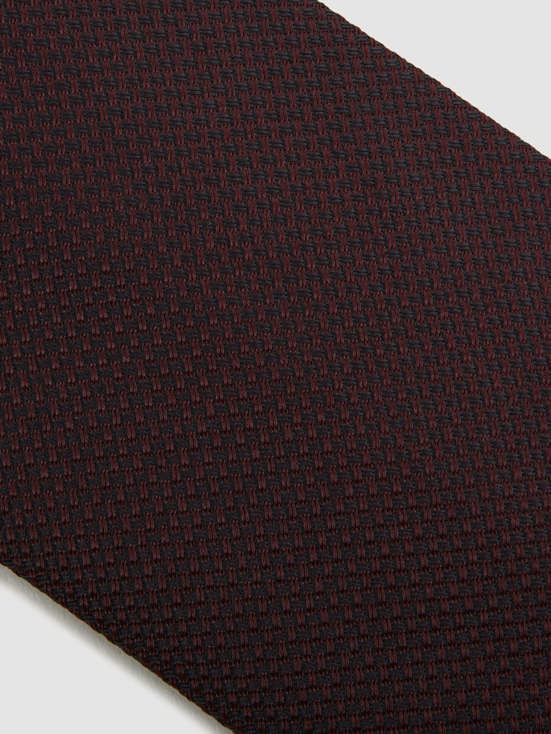 Textured Silk Blend Tie Burgundy | Men