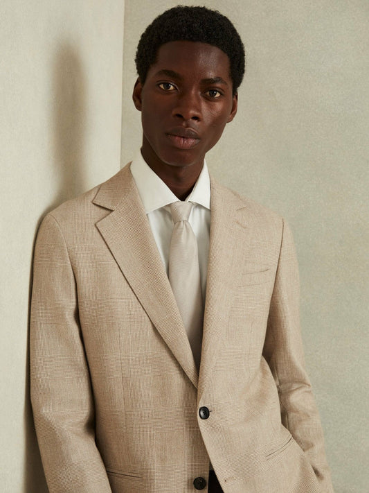 Textured Silk Blend Tie Soft Champagne | Men