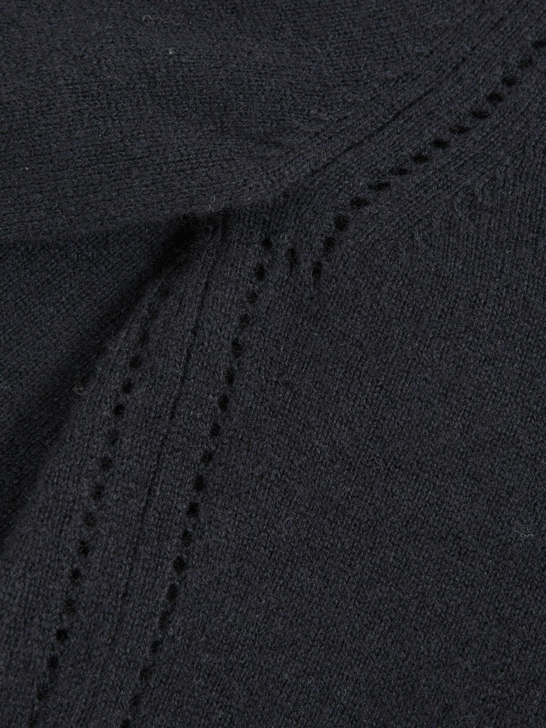 9-13 yrs Wool-Blend Open-Stitch Jumper with Cashmere Navy | Children & Baby