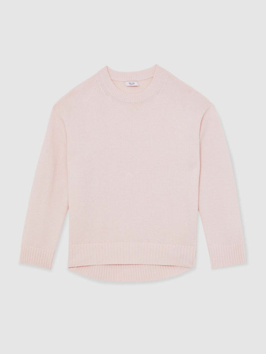 Wool-Cashmere Crew-Neck Jumper Pink | Women