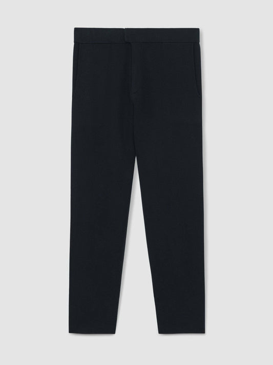 Tapered Knitted Trousers Navy | Men