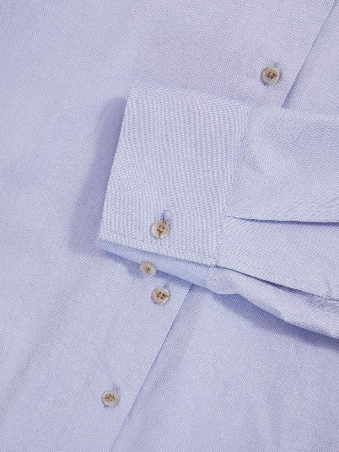 Cotton Button Through Oxford Shirt Blue | Women