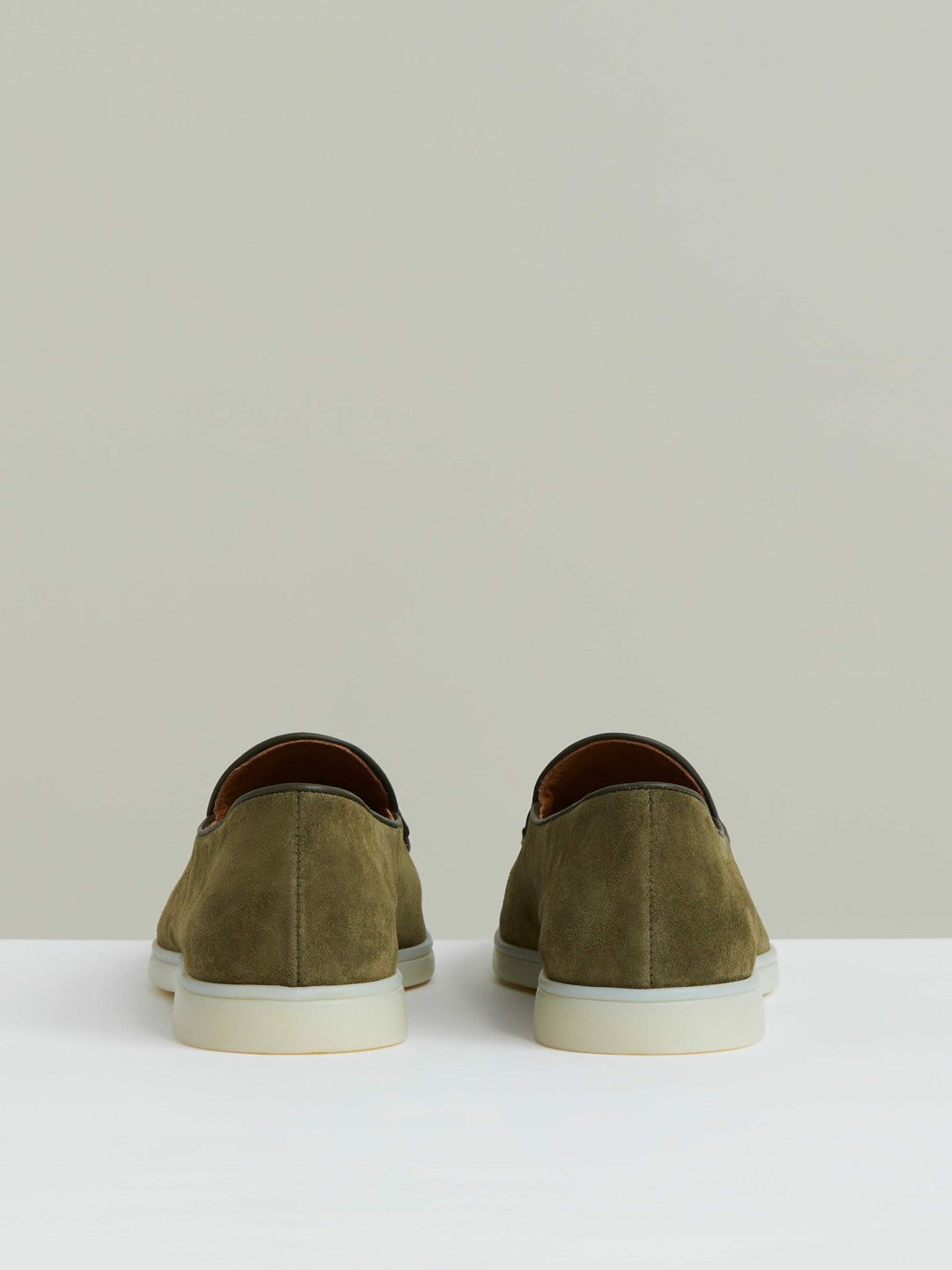 Suede Tassel Loafers Moss Green | Men