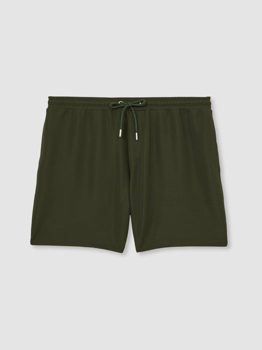 Textured Drawstring Shorts Green | Men