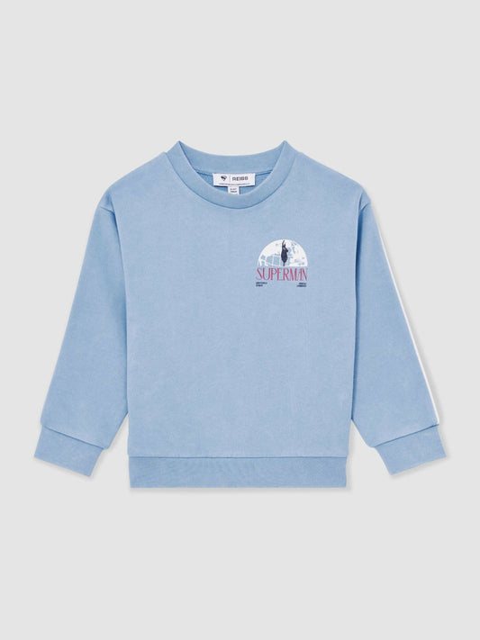 3-9 yrs Superman Logo Print Sweatshirt Light Blue | Children & Baby