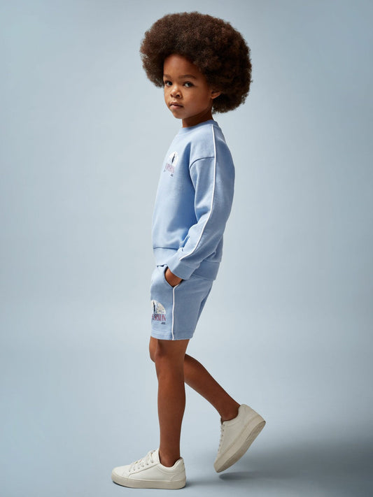 13-14 yrs Superman Logo Print Sweatshirt Light Blue | Children & Baby