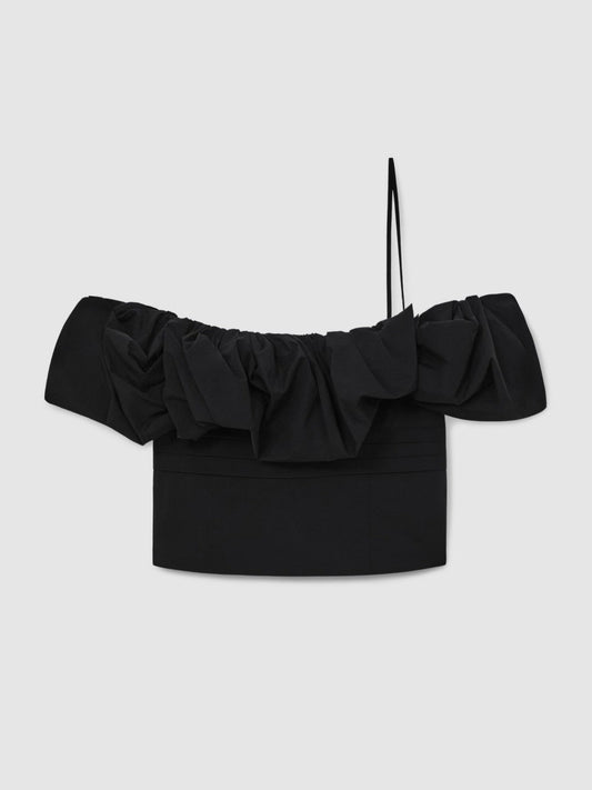Sculptural Strapless Top Black | Women