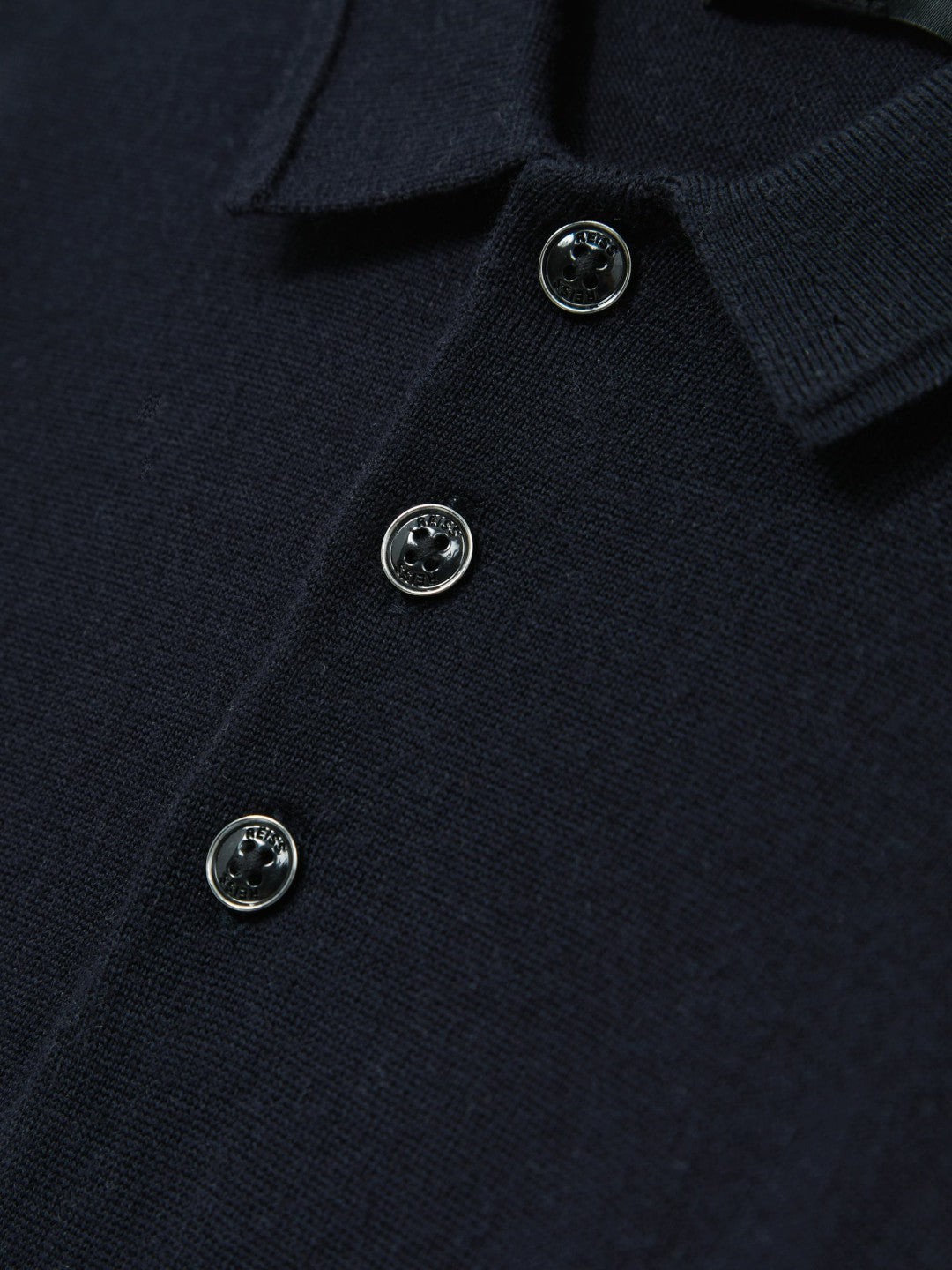 9-13 yrs Merino Wool Long-Sleeve Polo Shirt Navy | Children & Baby