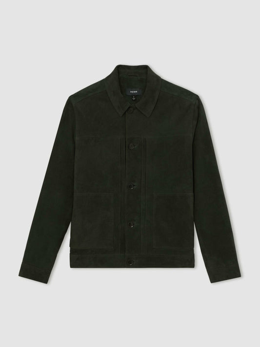 Suede Worker Jacket Dark Green | Men