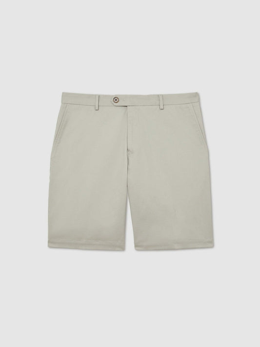 Cotton Chino Shorts With Stretch Soft Sage | Men