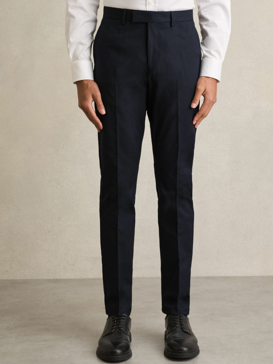 Slim Fit Cotton Blend Chinos Navy | Men