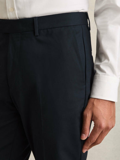 Slim Fit Cotton Blend Chinos Navy | Men