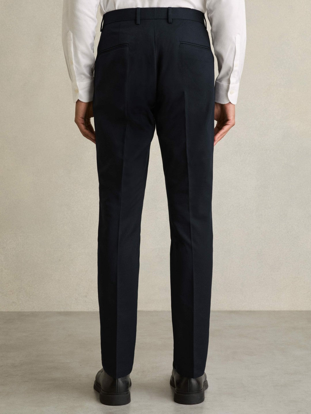 Slim Fit Cotton Blend Chinos Navy | Men