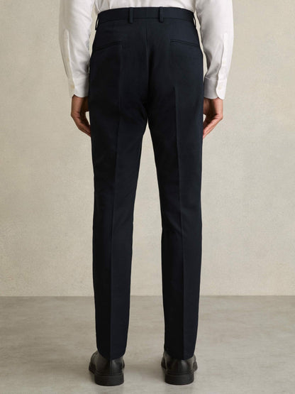 Slim Fit Cotton Blend Chinos Navy | Men