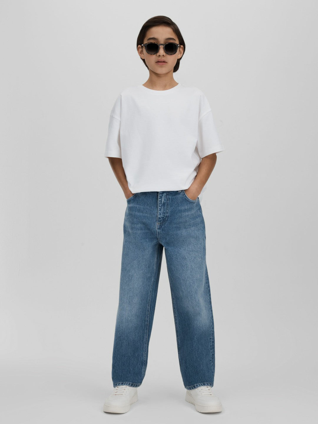 3-9 yrs Loose Fit Adjuster Jeans Mid Blue | Children & Baby