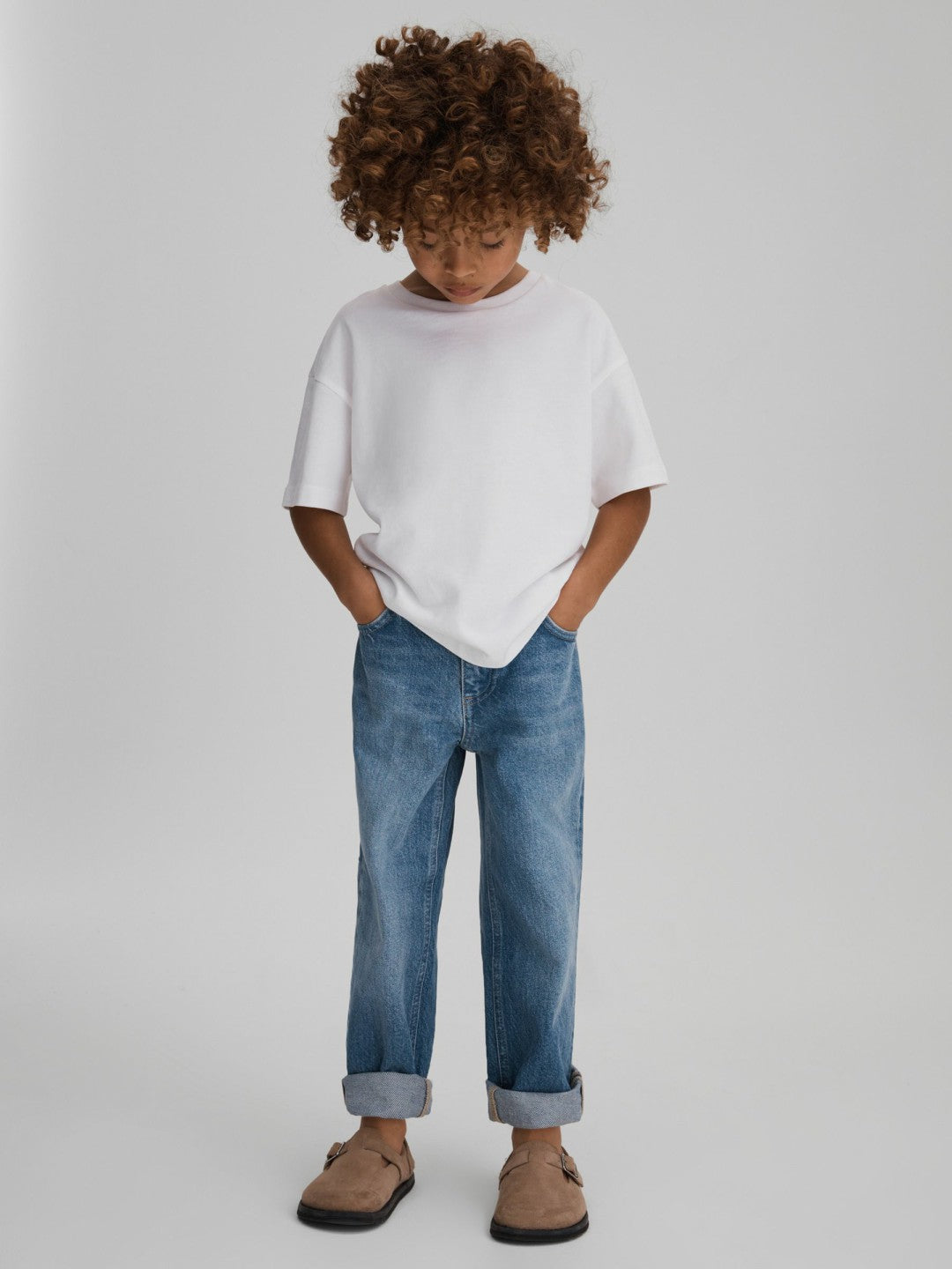 3-9 yrs Loose Fit Adjuster Jeans Mid Blue | Children & Baby