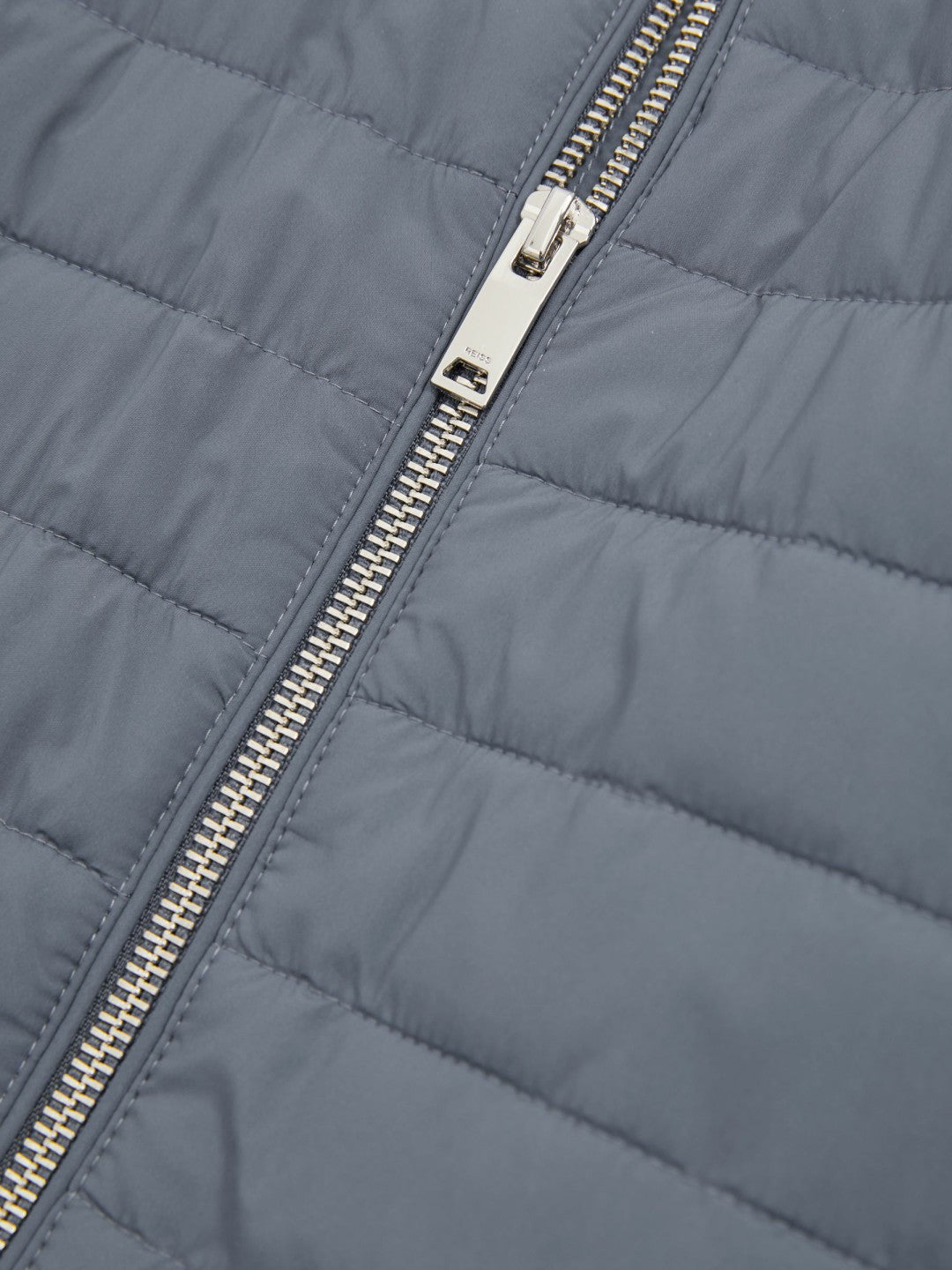 Hybrid Quilt and Knit Zip-Through Jacket Airforce Blue | Men
